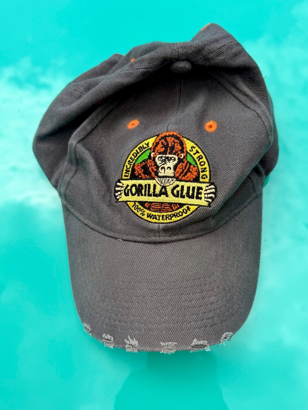 Gorilla‎ Glue Embroidered Logo Baseball Hat — Charcoal with Orange Accents